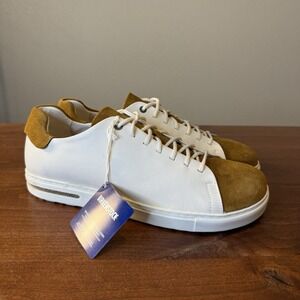 Birkenstock Bend Low Decon Pop Natural Leather Nubuck Shoes Sz 12  EU45 Eggshell